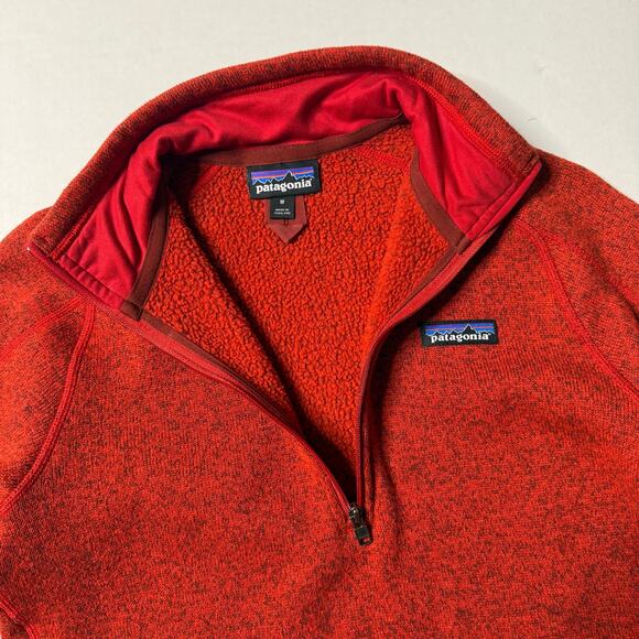 Patagonia Women's size M Better Sweater Heathered Dark Red Quarter Zip Pullover - Picture 4 of 9